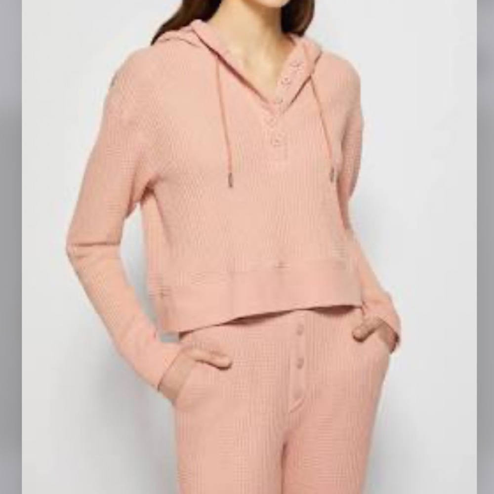 Jonathon Simkhai Standard Everly Waffle Hoodie